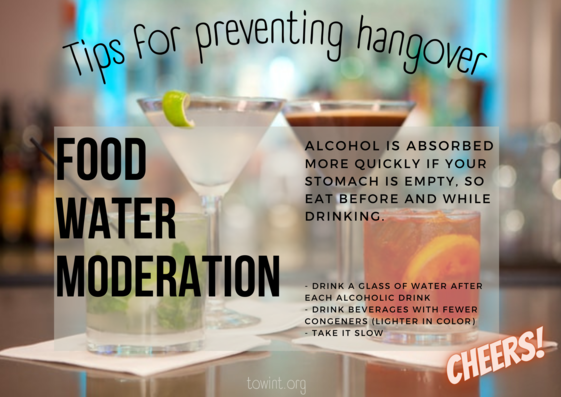 Tips for preventing hangover